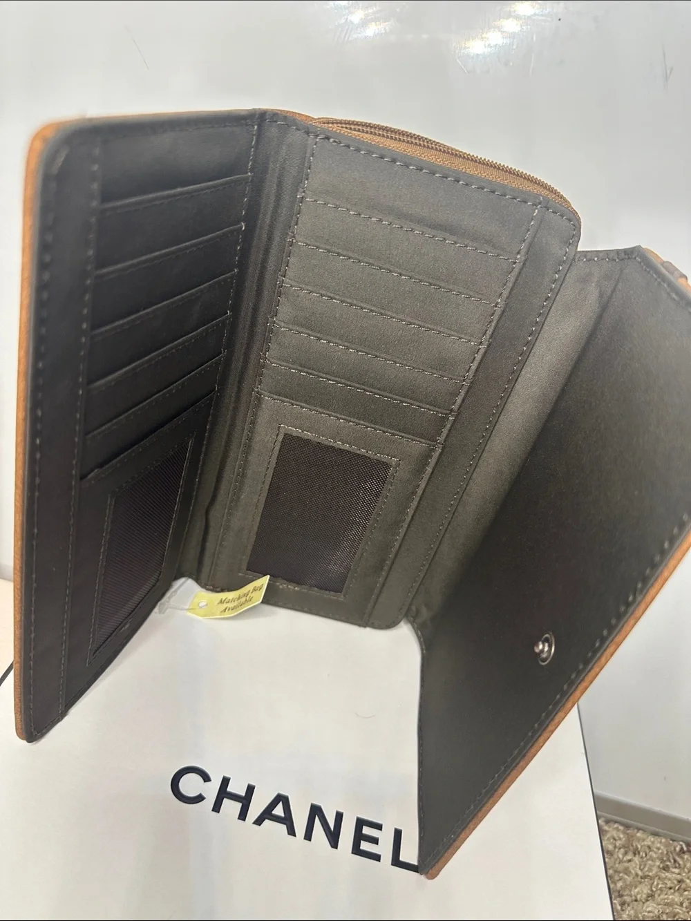 Montana West Brown and Dark Brown Embroidered Suede Card Holder